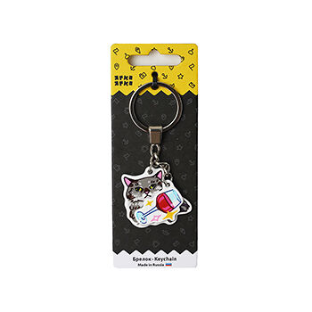 Брелок YARKOYARKO Грустный кот - Бокал, Россия