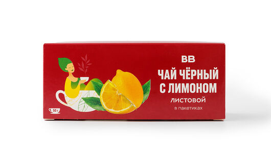 Чай черный со вкусом лимона ВкусВилл Краснодарский