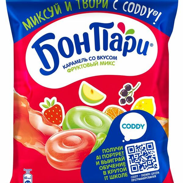 Леденцы Бон Пари Фруктовый микс, ассорти, 500 г