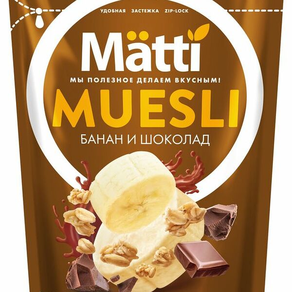 Мюсли Matti Muesli банан и шоколад 250 г