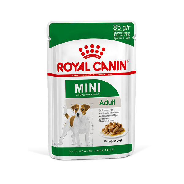 Корм для собак Royal Canin Mini для мелких пород от 10 месяцев, кусочки в соусе, 85 г