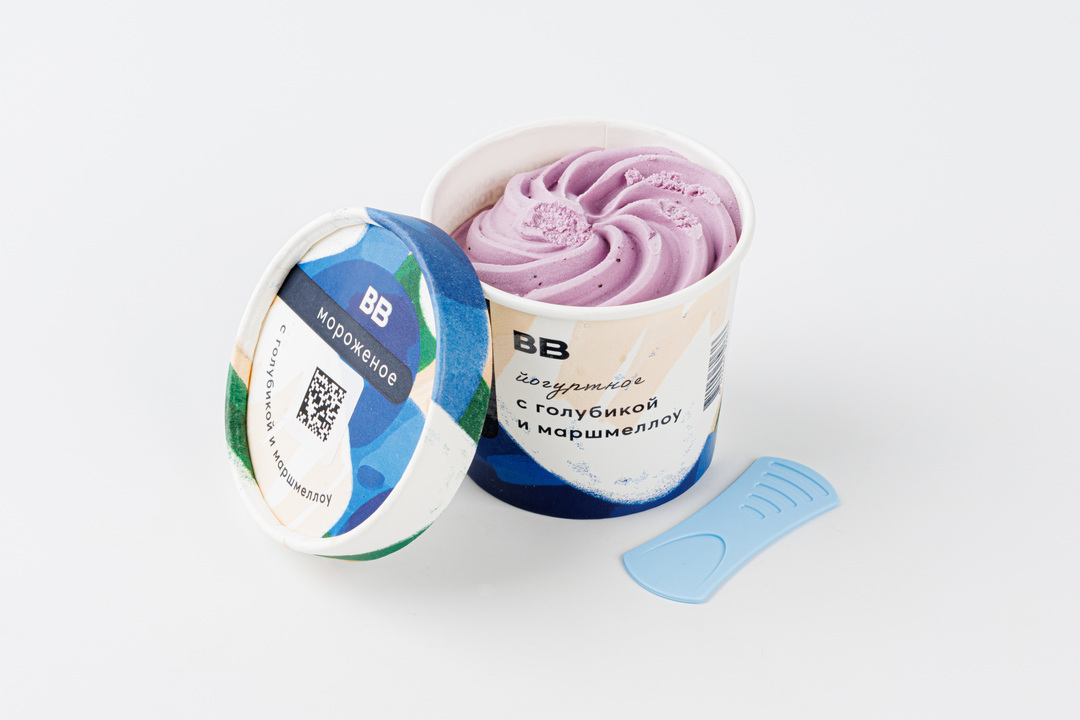 

Мороженое ВкусВилл йогуртное с голубикой и маршмеллоу 75 г