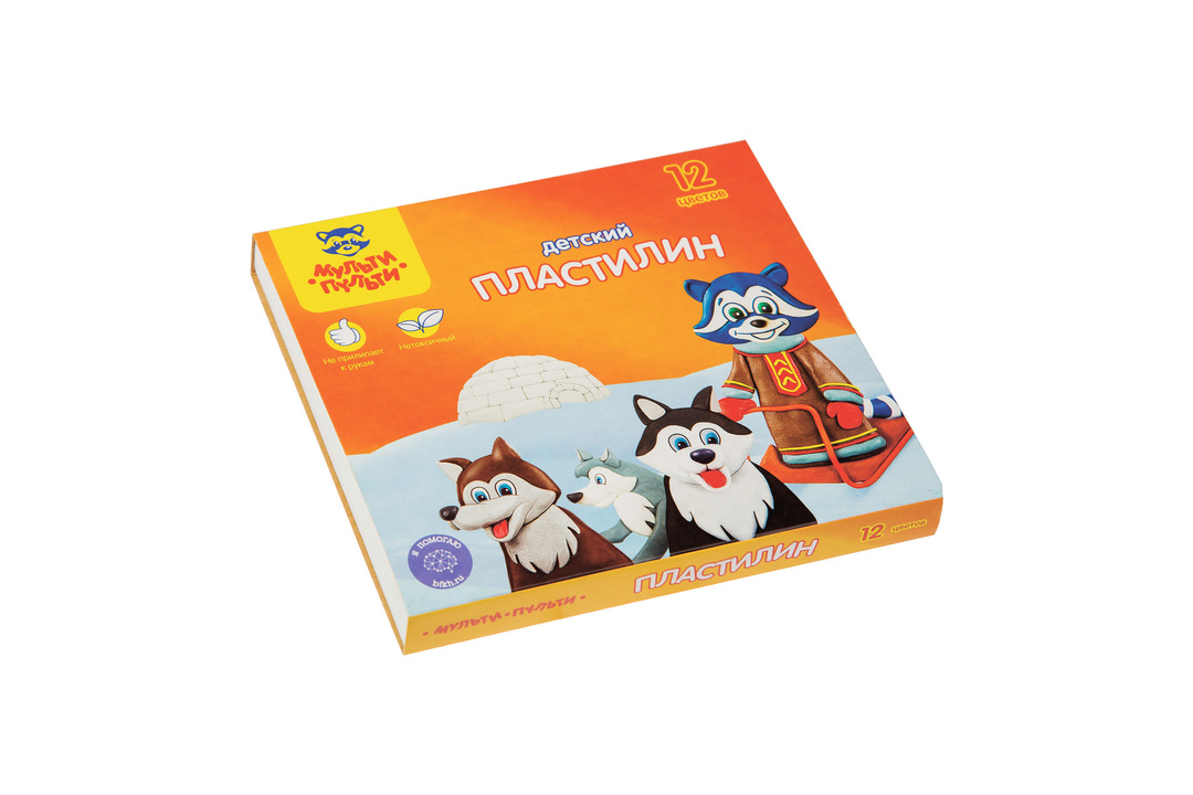 

Пластилин Мульти-Пульти Енот на Аляске, 12 цветов