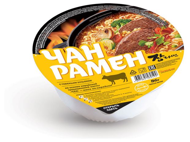 

Лапша Доширак Чан рамен со вкусом говядины быстрого приготовления, 86г