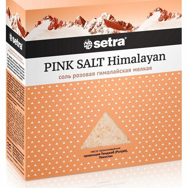 Соль розовая Setra гималайская мелкая