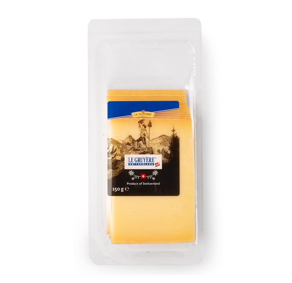 

Сыр LeSuperbe Le Gruyere твердый нарезка 50% 150 г