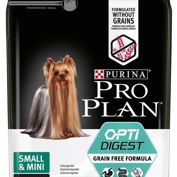 Pro Plan Grain Free Mini корм для взрослых собак мелких пород с чувствительным пищеварением Индейка