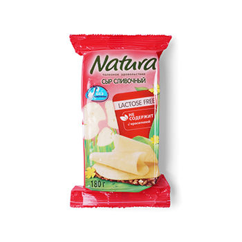 

Сыр Natura Сливочный безлактозный 45% 180 г