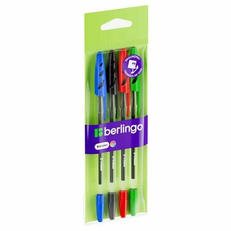 Набор шариковых ручек Berlingo Tribase, 4 цвета, Арт. 355457, 4 шт