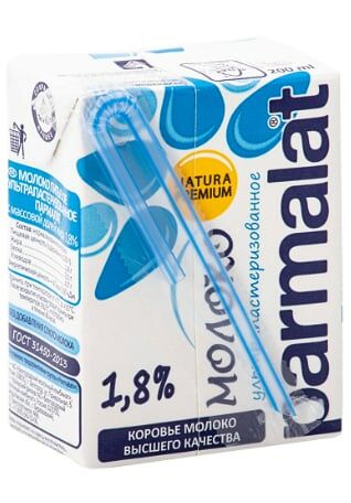 Молоко ультрапастеризованное Parmalat Лакталис 1.8% 200 мл