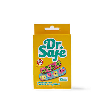 Пластырь Dr Safe детский бактерицидный №20 food, Россия