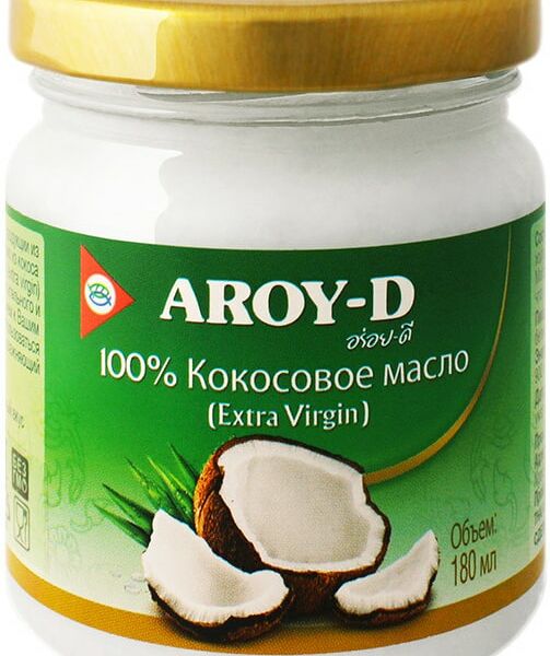 Масло кокосовое Aroy-D Extra Virgin нерафинированное 180мл