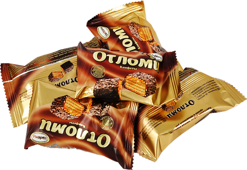 Конфеты АККОНД Отломи вафельные глазированные, вес до 250г