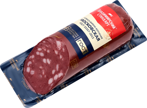 

Колбаса варено-копченая Владимирский Стандарт Московская 350 г