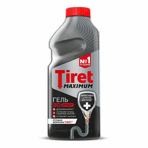 Гель Tiret для канализационных труб 465мл