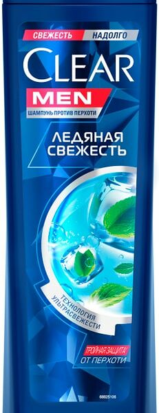 Шампунь для волос Клиар Men против перхоти Ледяная свежесть Ментол 400мл