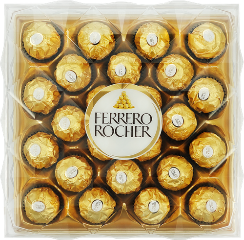 

Конфеты шоколадные Ferrero Rocher из молочного шоколада с начинкой из крема и лесного ореха 300 г