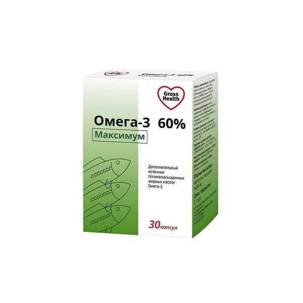 Gross Health Омега-3 60% максимум капсулы 30 шт