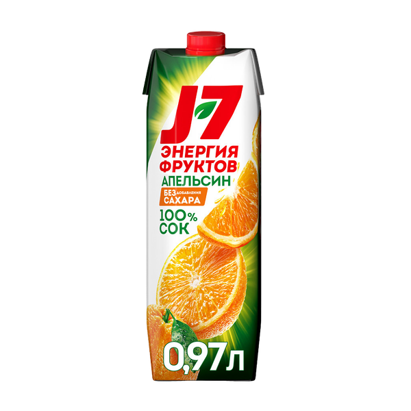 Сок J7 Апельсин с мякотью 970 мл