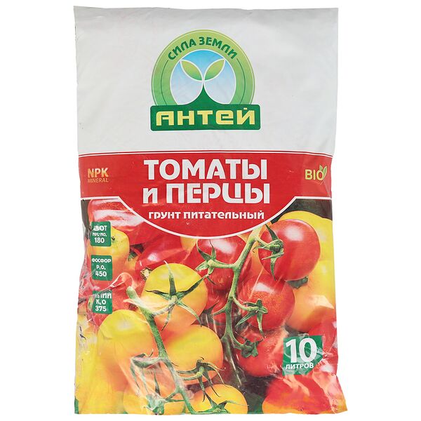 Почвогрунт Антей для томатов и перца, 10 л