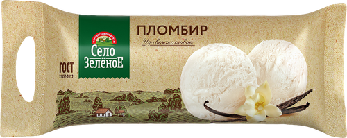 

Мороженое Село Зеленое пакет пломбир БЗМЖ 850 г