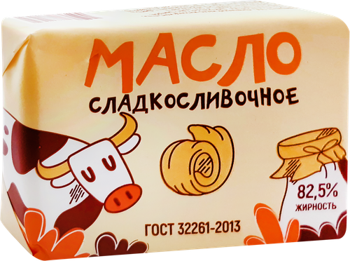 

Масло сладкосливочное Сырзавод 82.5% БЗМЖ, 180 г