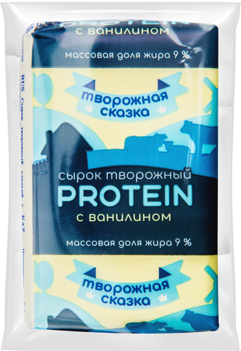 

Сырок творожный Творожная сказка сладкий с ванилином обогащенный протеином 9% без змж 90 г