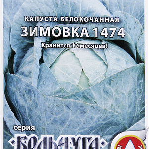 Семена Русский огород Кольчуга, Капуста белокочанная Зимовка 1474, 0,5 г