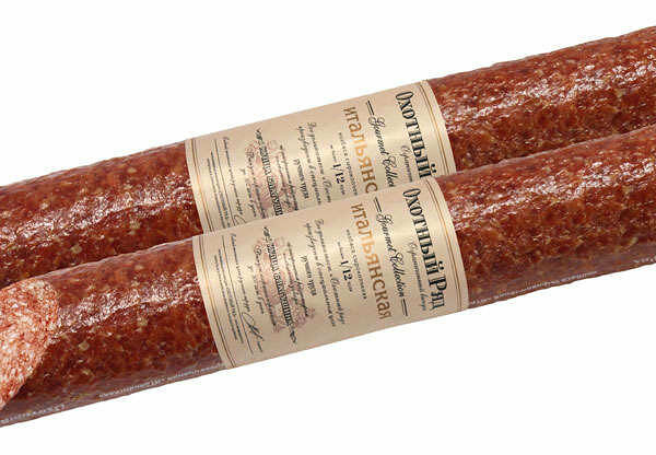 Колбаса сырокопченая полусухая Итальянская ТМ Охотный ряд