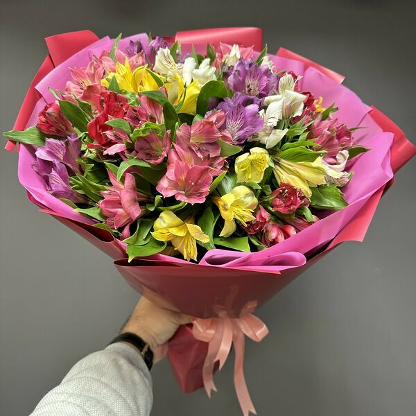 ✅Букет из разноцветных альстромерий