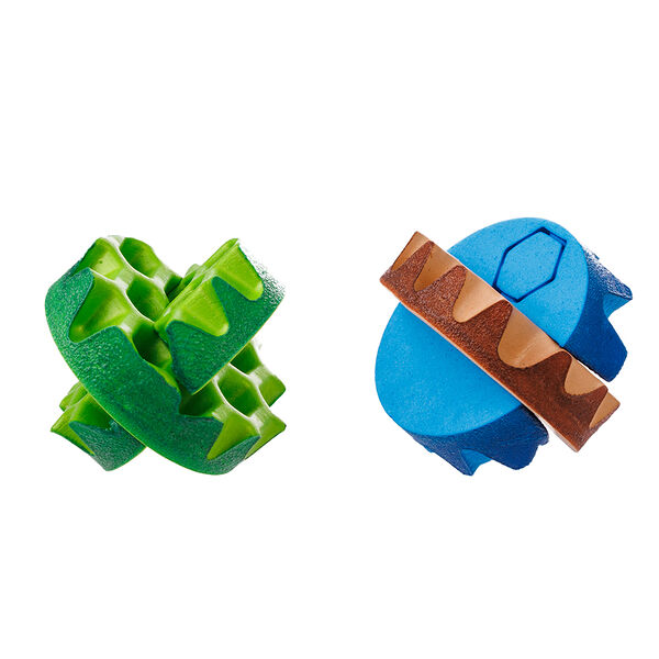 Игрушка для кошек Модульный мячик с 2 модулями зеленый, 4 см