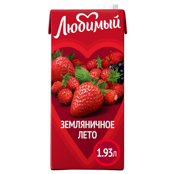 Напиток сокосодержащий Любимый Земляничное лето