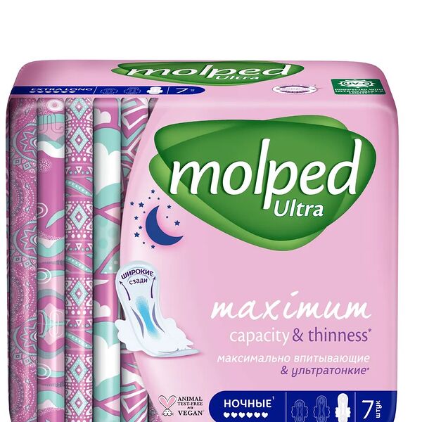 Прокладки Molped Ultra Night женские гигиенические 7 шт