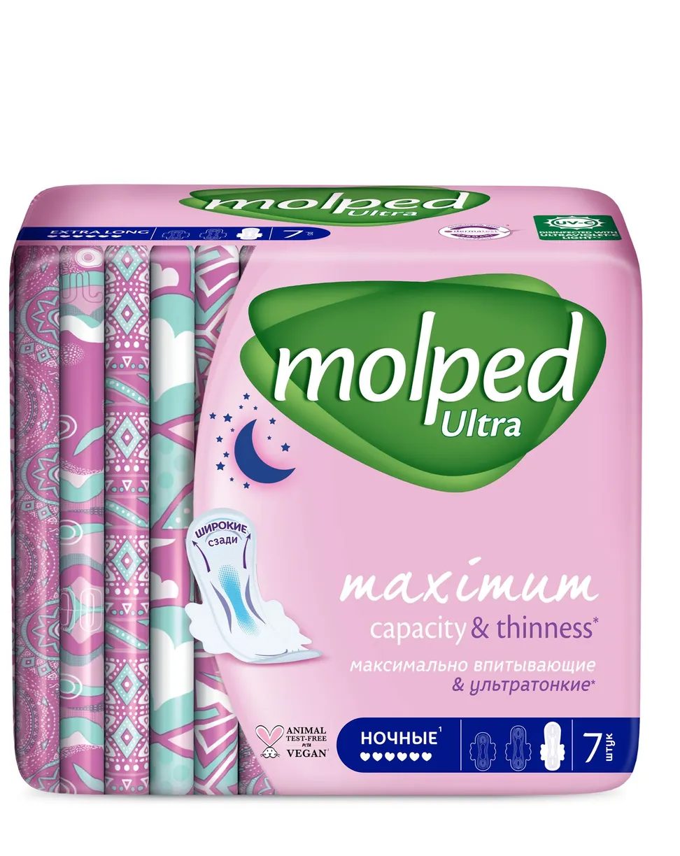 

Прокладки Molped Ultra Night женские гигиенические 7 шт.