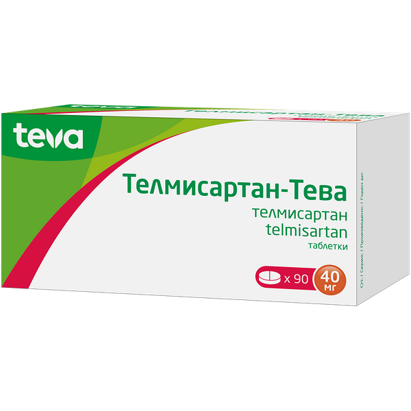 Телмисартан-Тева таблетки 40 мг 90 шт