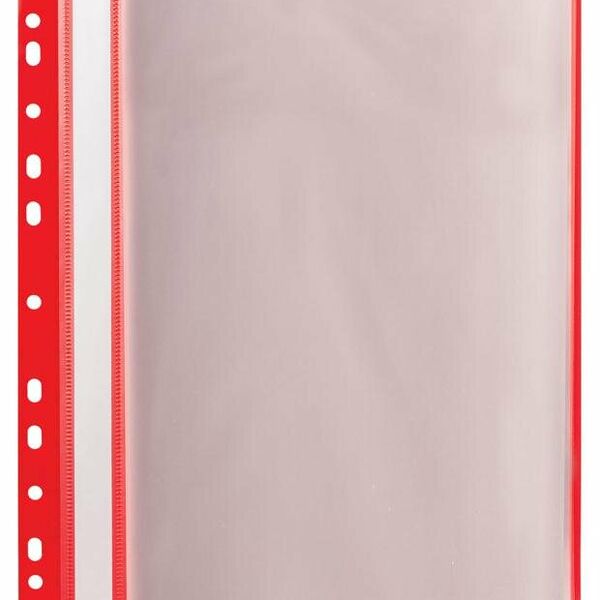 Папка Staff Everyday с перфорацией мягкая красная, 10 вкладышей