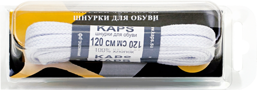 

Шнурки плоские KAPS белые, 120см