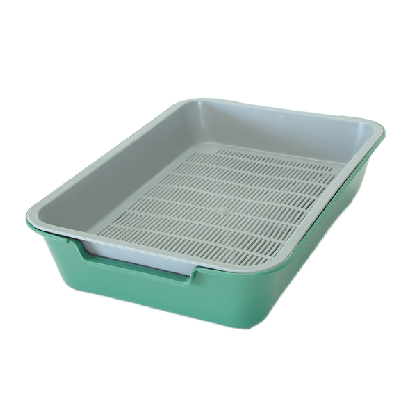 Туалет для кошек с сеткой зеленый 37х27х8 см ТМ Homecat (Хоумкэт)