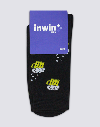 Носки муж INWIN Пиво 1 пара черн. р25-29