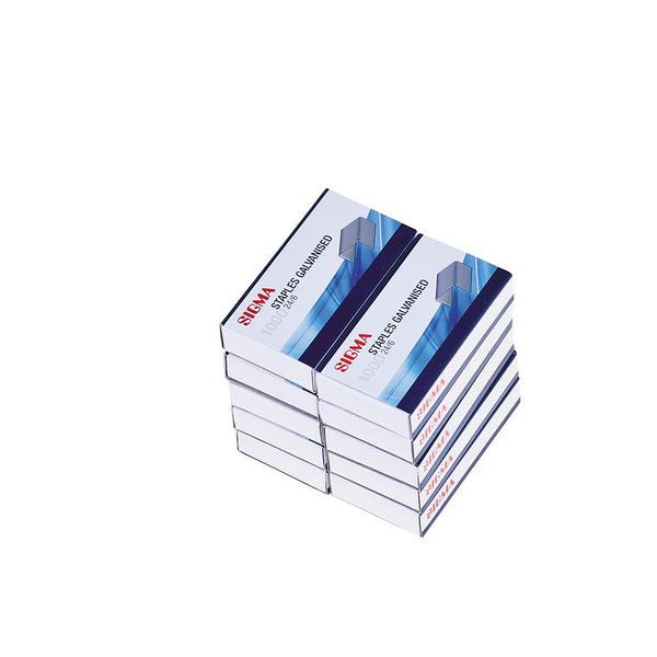 Скобы 24/6 10*1000 шт ТМ Sigma (Сигма)