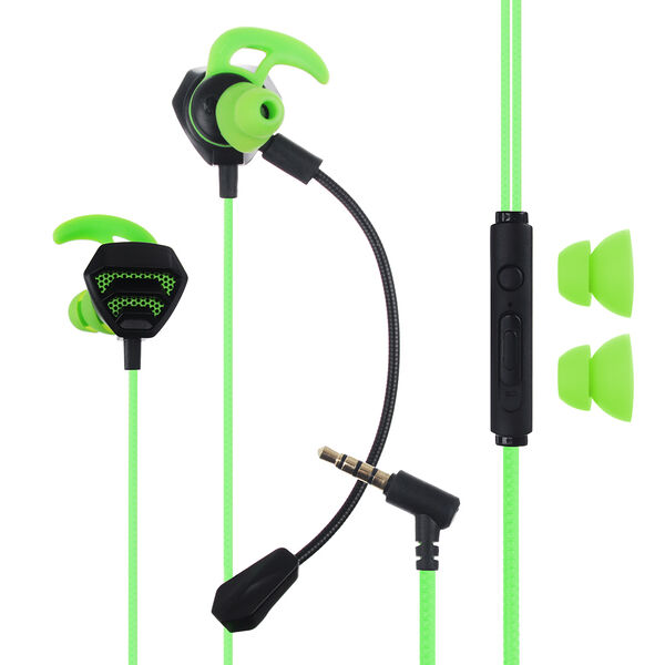 By наушники проводные внутриканальные tune, игровые, гарнитура, 130см, металл, зеленый