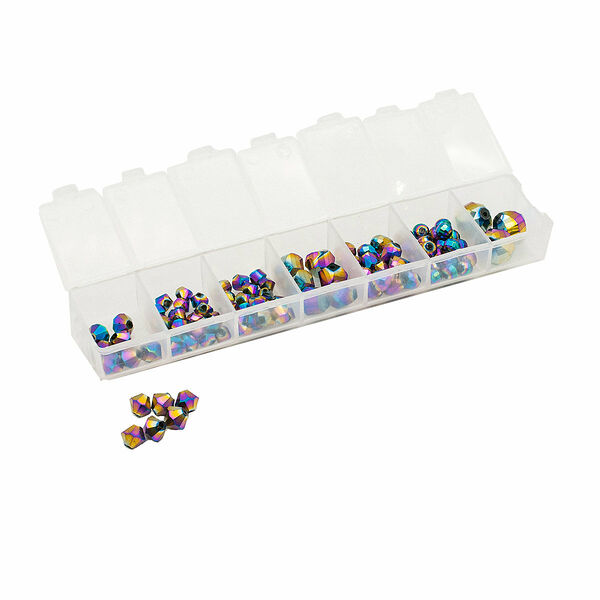 Набор стеклянных бусин 'Радужный', 95+/-2 шт, Astra&Craft