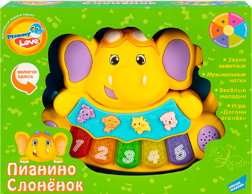 

Игрушка музыкальная Mommy Love Пианино Слоненок Арт. 855-28A
