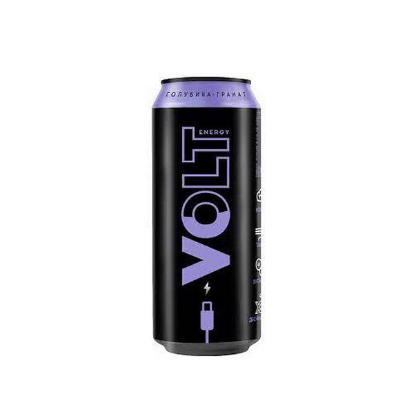 Напиток энергетический газ б/а VOLT ENERGY ЭНЕРГИЯ ВОЛЬТА со вк голубики и граната паст 0,45л ж/б  0.45