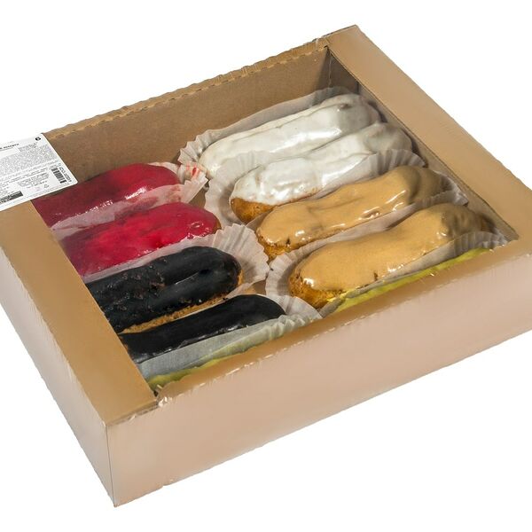 Набор эклеров Хлеб маркет хлебом едины Ассорти замороженный (65г x 10шт), 650г