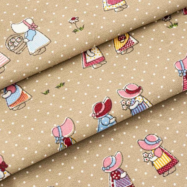 25116 Ткань с принтом 1317-4 , 50*70см (100% п/э), цв. кор.-беж.