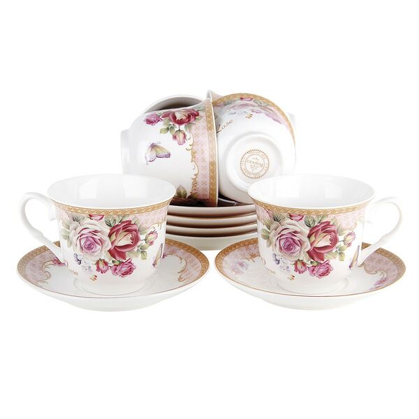 Набор чайный Роуз, 12 предметов, 200 мл, фарфор