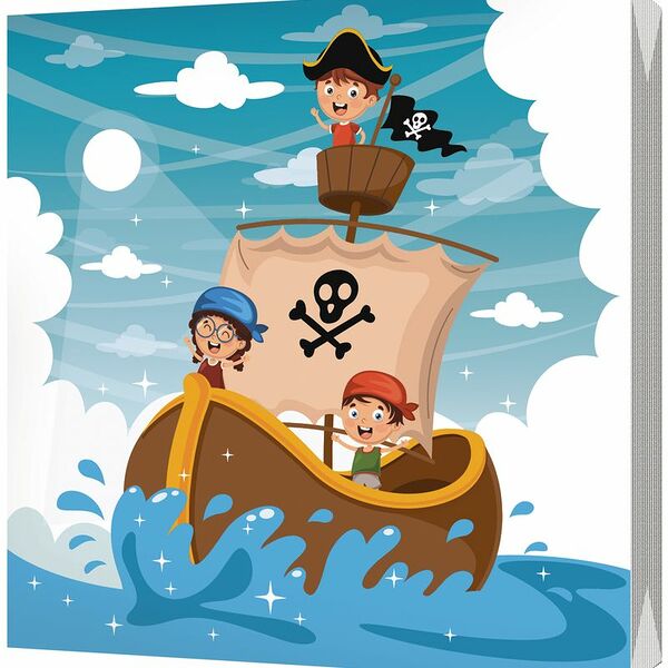 Салфетки бумажные сервировочные трехслойные с рисунком 33х33см Маркет Kids, 20шт