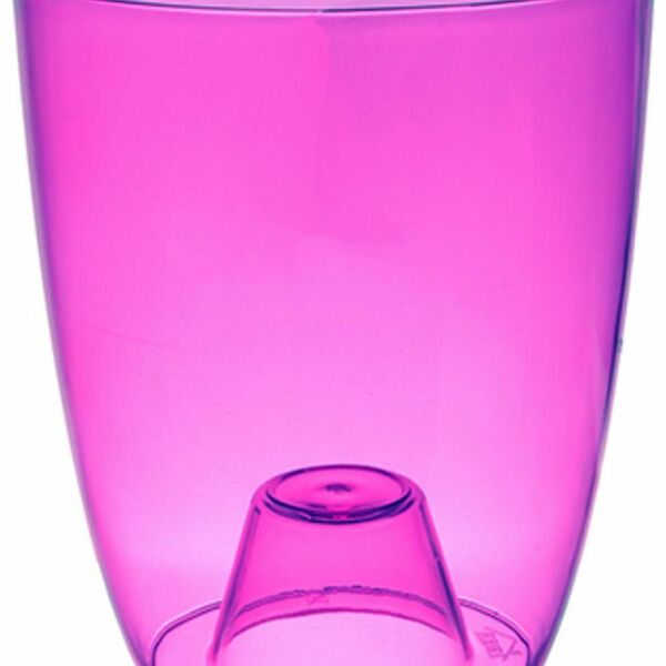 Кашпо IDEA Орхидея d16 см 1,6 л полистироловое фиолетовое прозрачное