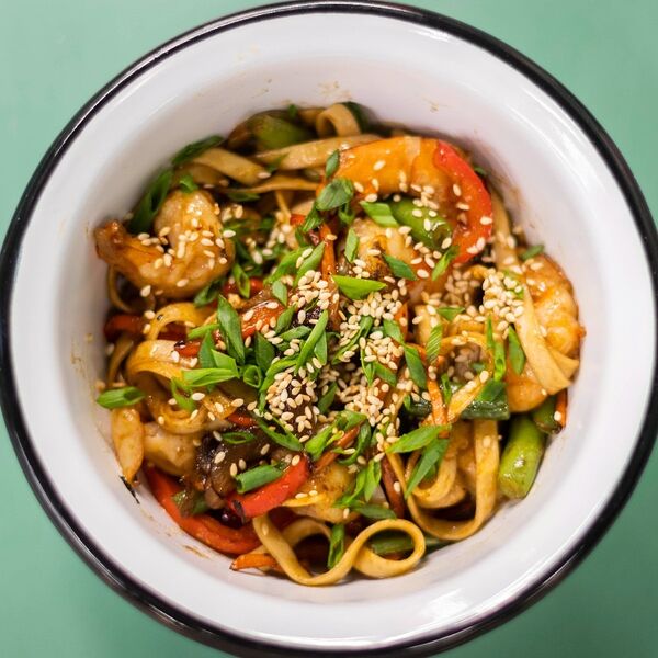 Вок Vogue Пшеничная лапша-тигровые креветки